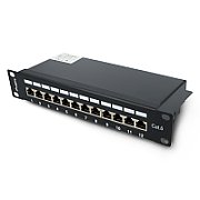 LANBERG PPF6-9012-B Lanberg Patch Panel 10, 12 port 1U, cat.6, black_1