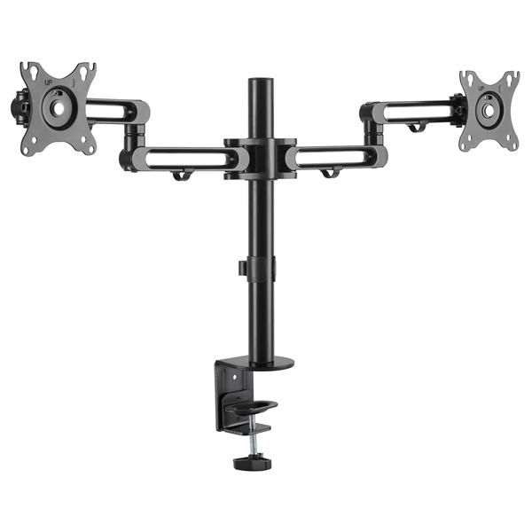 DESK MOUNT DUAL MONITOR ARM/UP TO 32IN MONITORS DUAL SWIVEL_3