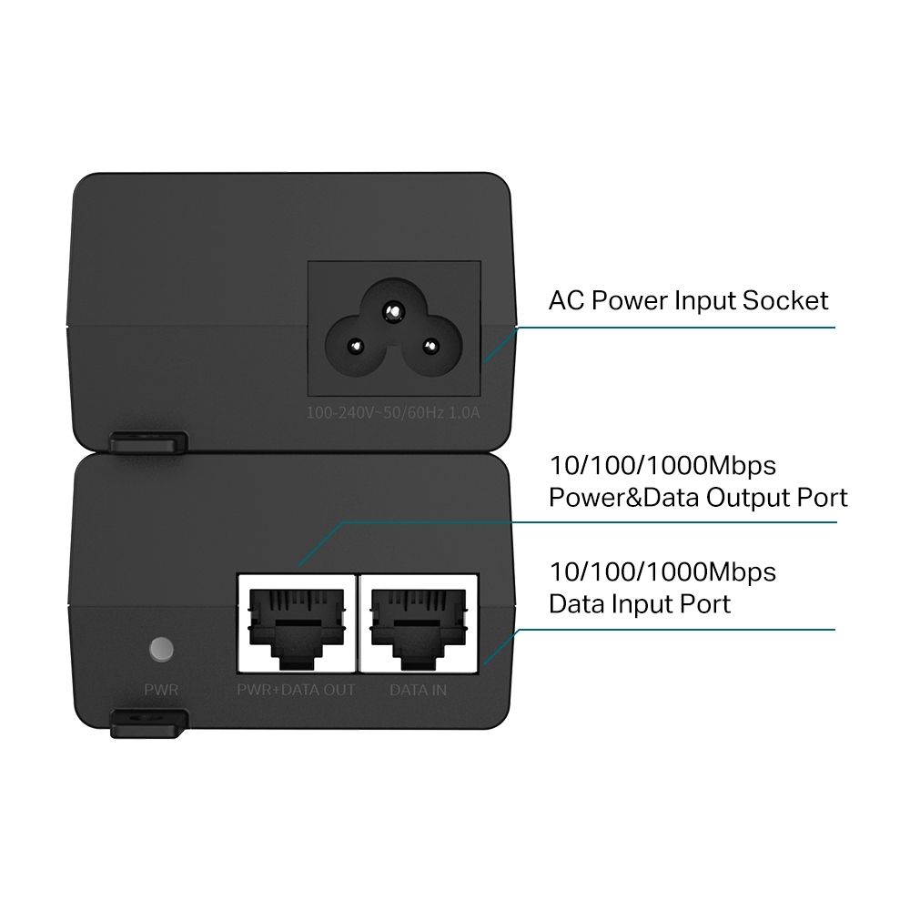 POE+ INJECTOR ADAPTER802.3AT/AF/SUPPLIES UP TO 30 W_3