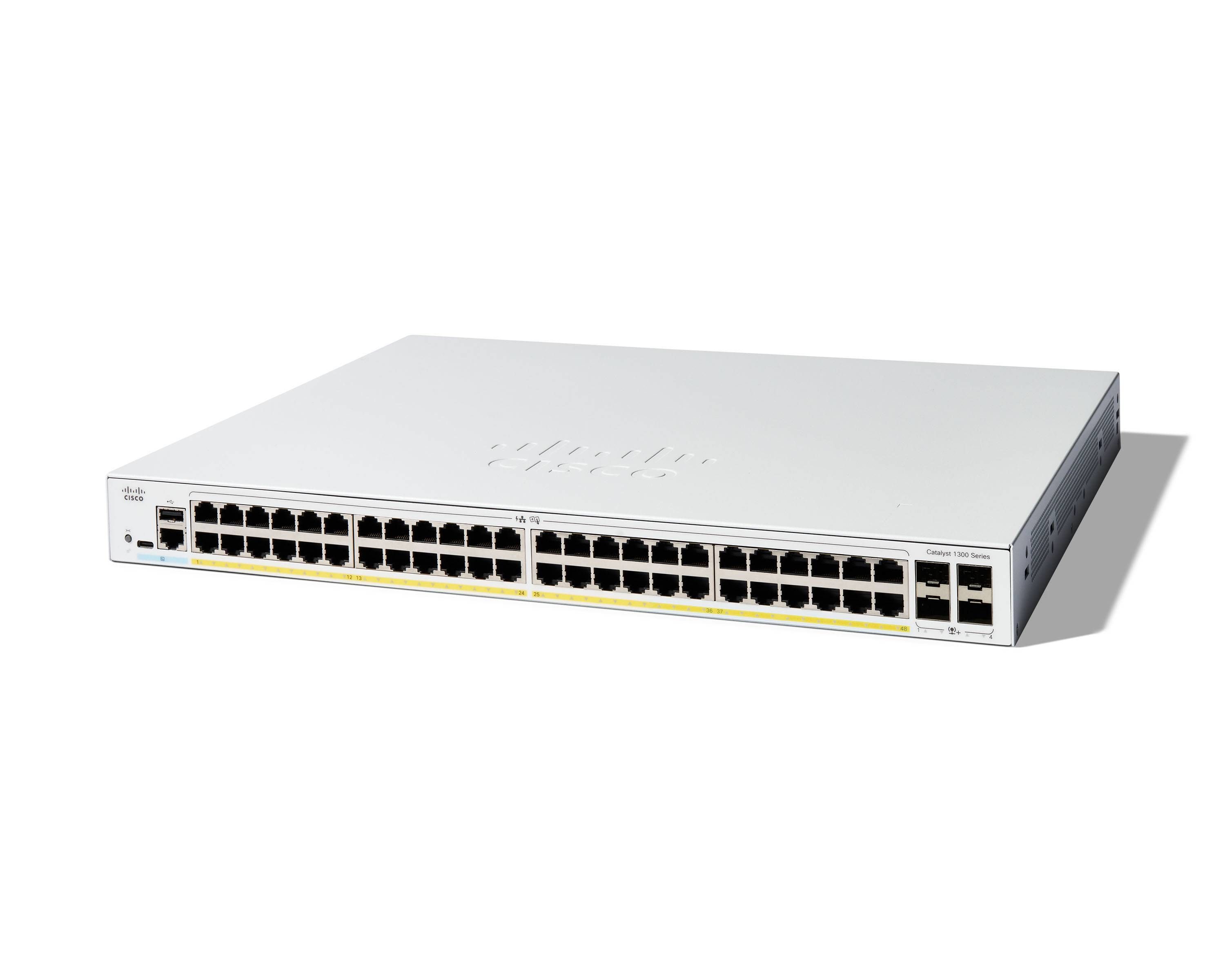 Switch Cisco C1300-48FP-4X, 48 porturi 10/100/1000 Mbps