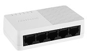 Switch 5 porturi Hikvision DS-3E0105D-E;  L2, Unmanaged, 5 × 10/100 Mbps adaptive Ethernet ports, Plug & play, Support ADI/ADIX, Standard: IEEE 802.3, IEEE 802.3u, IEEE 802.3x, desktop plastic switch, material: ABS dimensiuni: 83.00 mm × 22.00 mm × 52.00 mm, 0.093 kg_1