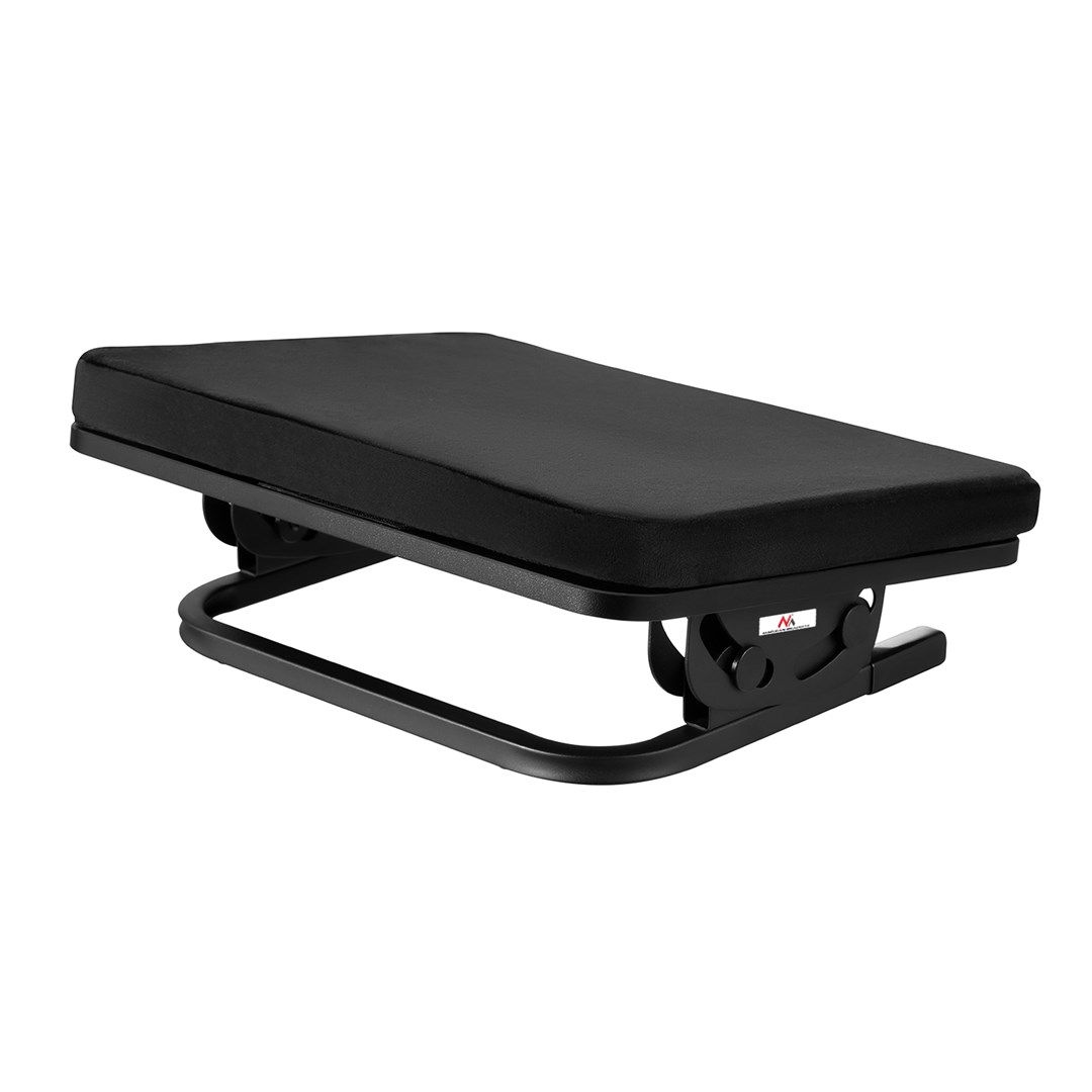 Maclean MC-460 Ergonomic Footrest Leg Foot Rest Infinitely Adjustable Angle Under Desk Removable Cushion Cushioned_11