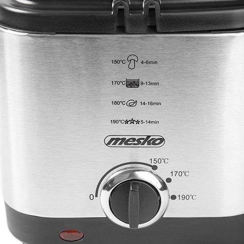 Mesko Home MS 4910 fryer Single 1.5 L Stand-alone 900 W Deep fryer Black  Satin steel_4