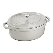 Staub Oval Cast Iron Pot - 4.2 ltr  White Truffle_1