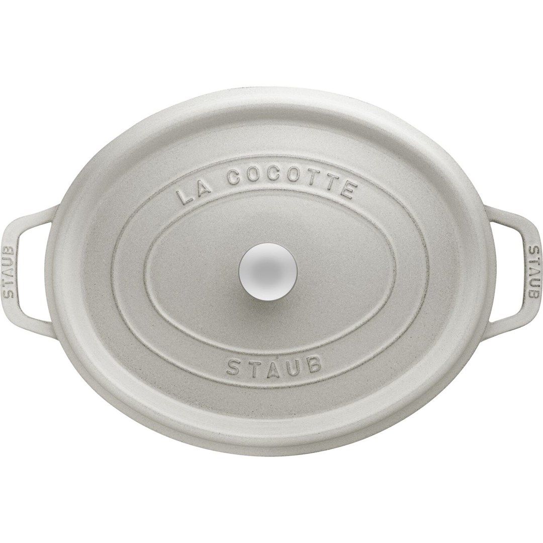 Staub Oval Cast Iron Pot - 4.2 ltr  White Truffle_3