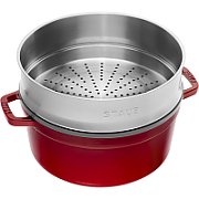 Round cast iron pot with Staub insert - Red  5.25 ltr_3