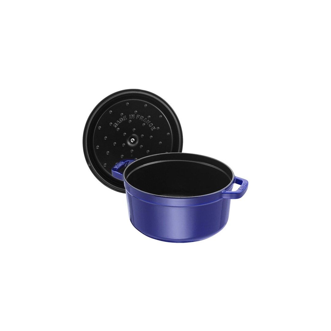 Staub Round Cast Iron Casserole - 5.2 ltr  Blue_2