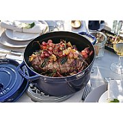 Staub Round Cast Iron Casserole - 5.2 ltr  Blue_5