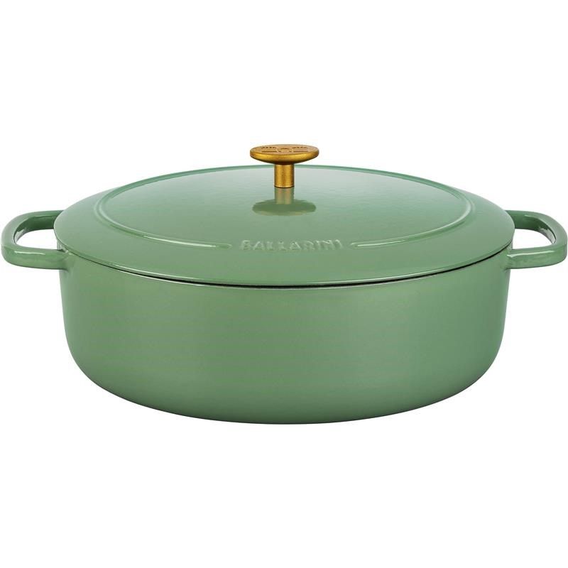 BALLARINI BELLAMONTE OVAL CAST IRON POT 75003-574-0 - 5.5 LTR GREEN_2