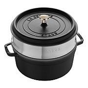 Round cast iron pot with insert Staub - Black  5.25 ltr_1