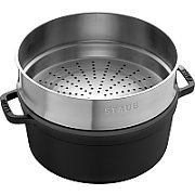 Round cast iron pot with insert Staub - Black  5.25 ltr_2