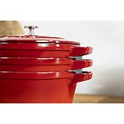 Staub La Cocotte Round Cast iron Casserole baking dish -- SET OF 3 PIECES_12