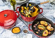 Staub La Cocotte Round Cast iron Casserole baking dish -- SET OF 3 PIECES_3