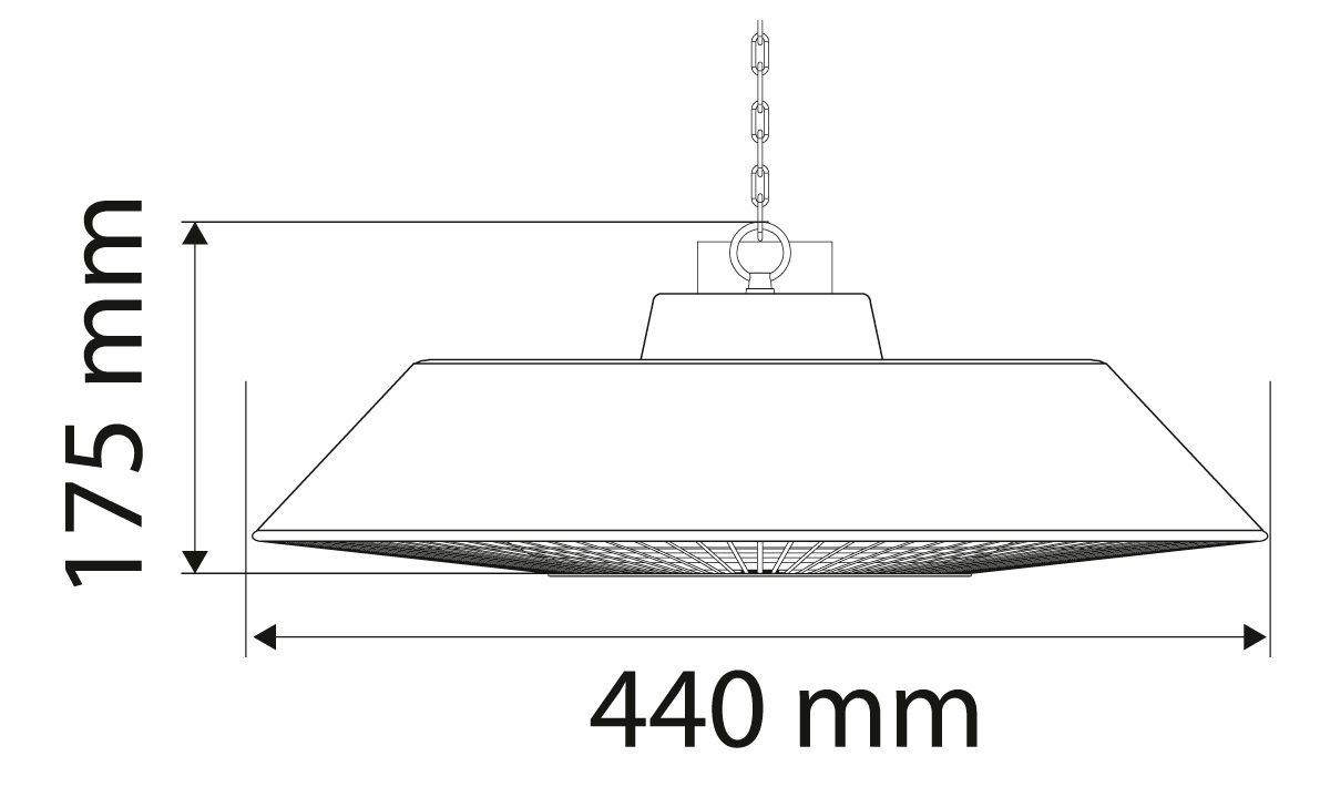 Aluminium radiant ceiling heater 1500W NEO Tools 90-037_6