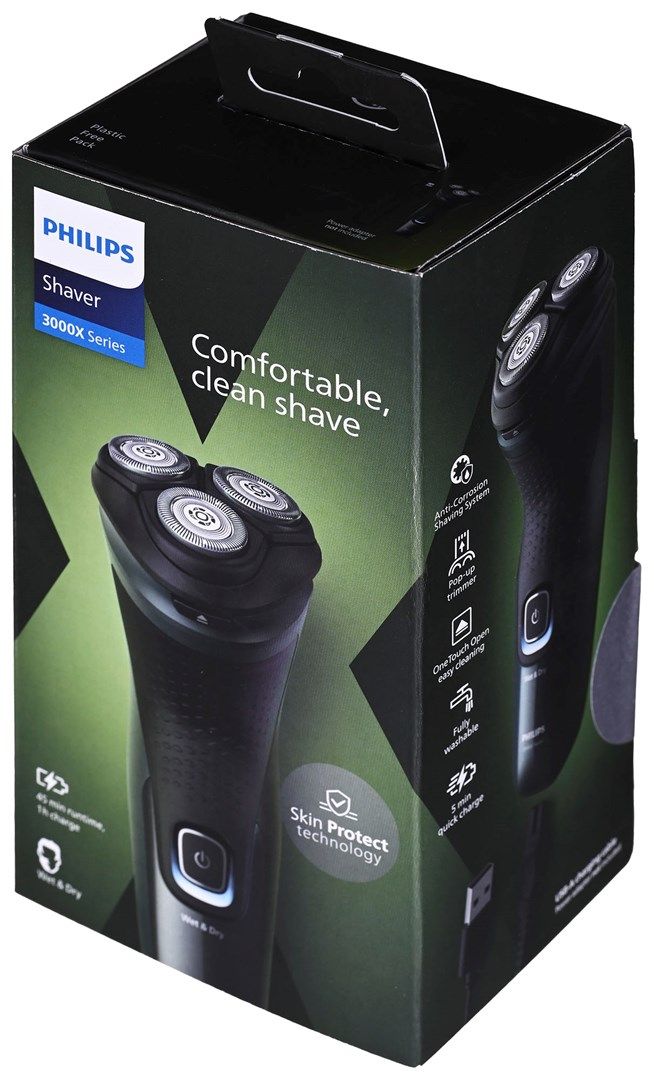 Philips X3052/00 men's shaver Rotation shaver Trimmer Black  Green_10