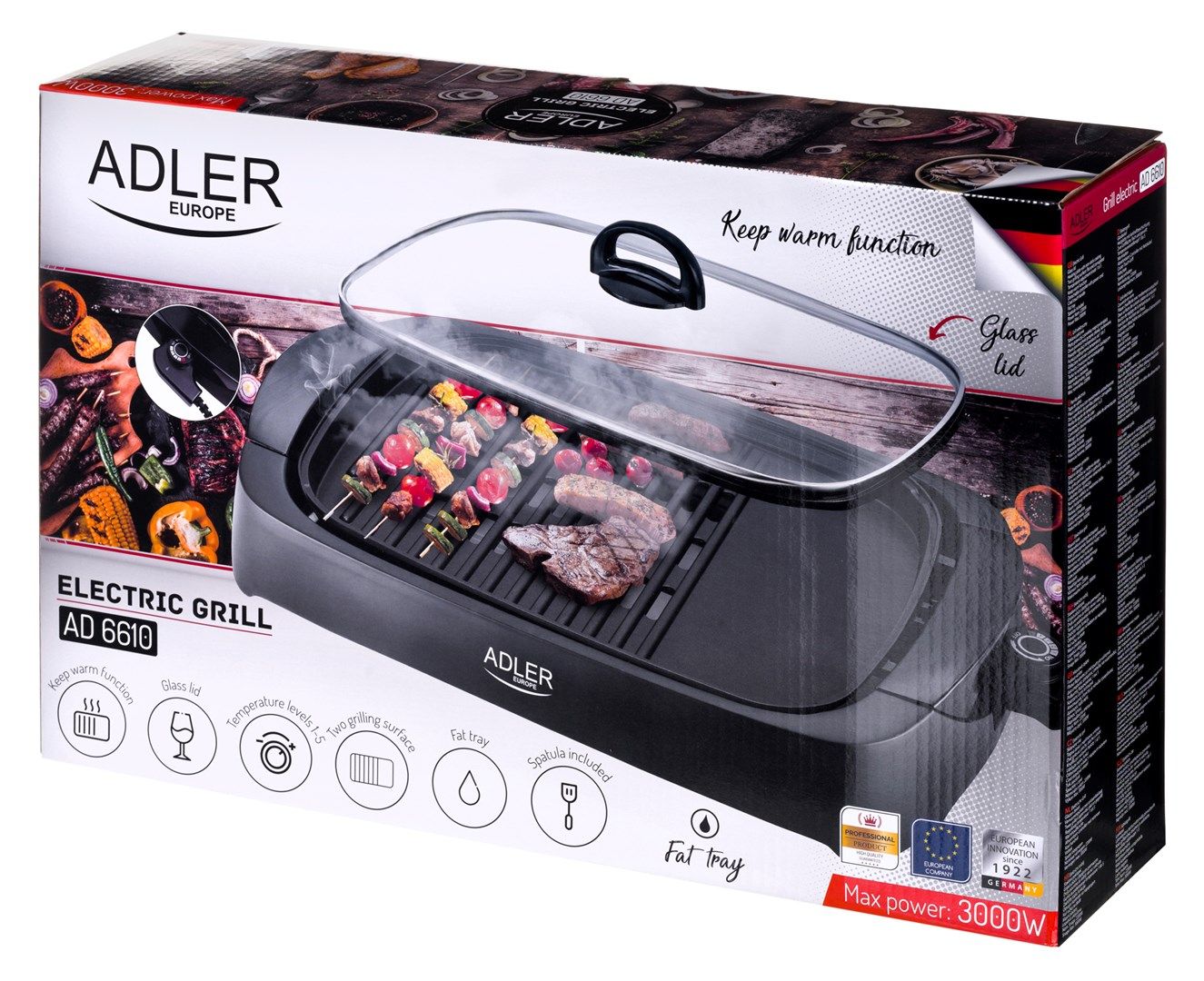 Adler | AD 6610 | Electric Grill | Table | 3000 W | Black_8