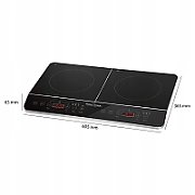 PROFI COOK PC-DKI 1067 induction cooker  3500W  2 cooking zones  black_3