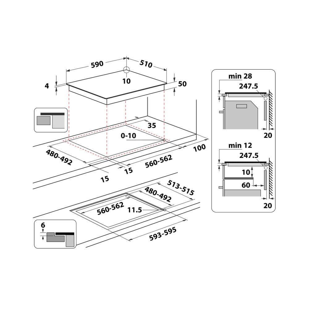 Whirlpool WL B4560 NE/W White Built-in 59 cm Zone induction hob 4 zone(s)_4