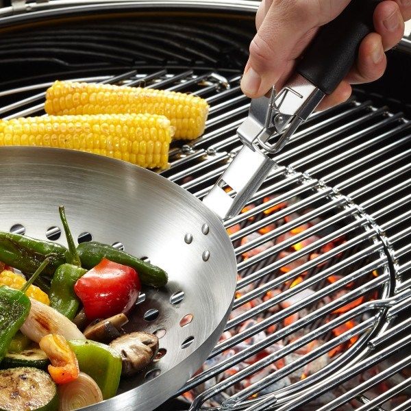 BBQ Grill Wok With Detachable BBQ Handle_2