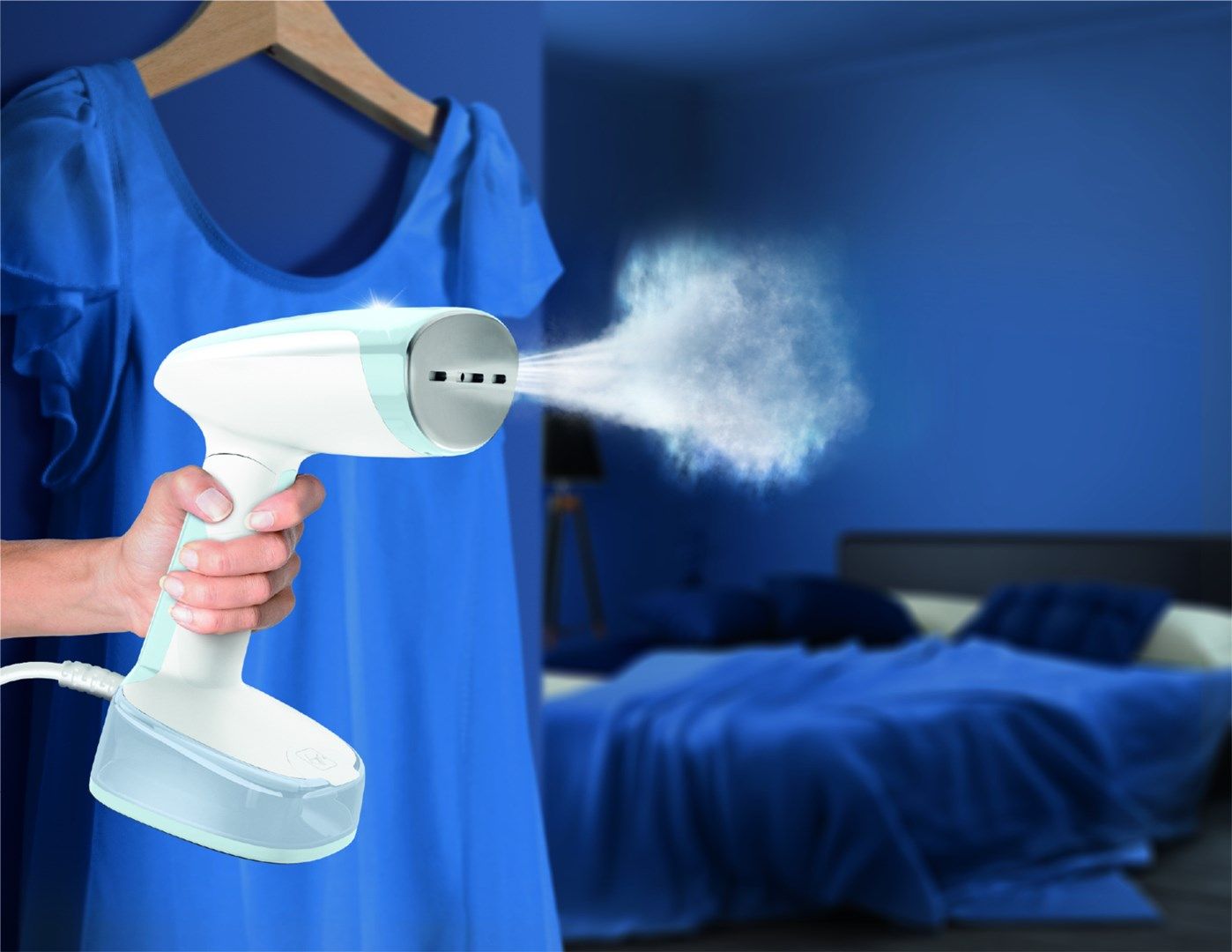 Tefal Access Steam Pocket DT3041 Handheld garment steamer 1300 W Blue  White_7