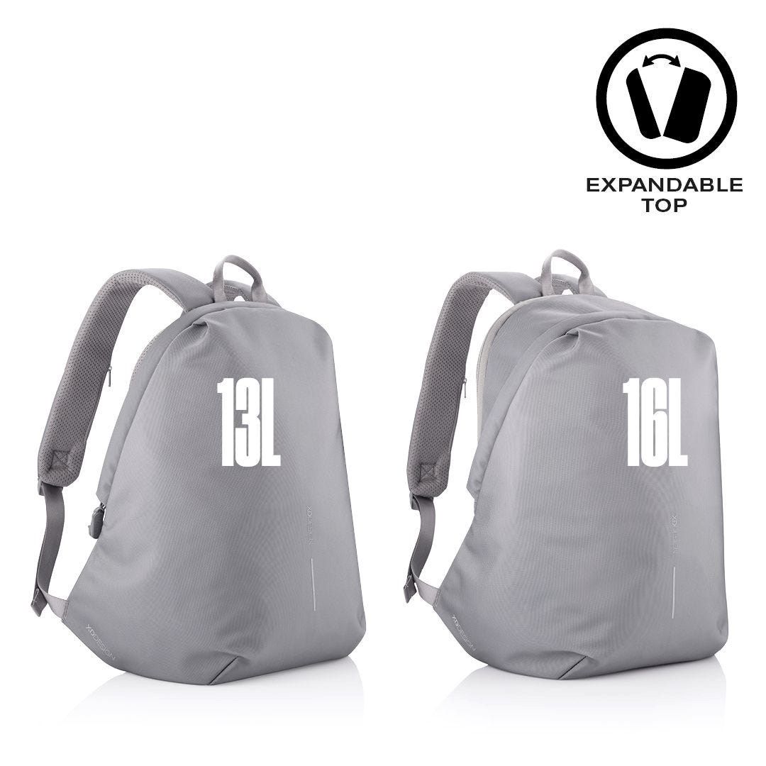 XD DESIGN ANTI-THEFT BACKPACK BOBBY SOFT GREY P/N: P705.792_11