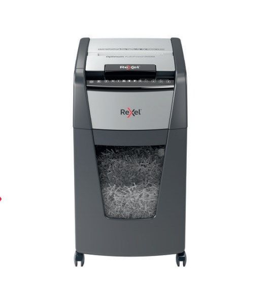 Rexel Optimum Auto+ 300X paper shredder Micro-cut shredding Black  Grey