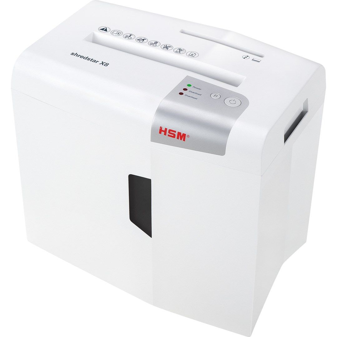 HSM shredstar X8 document shredder  4.5 x 30 mm + separate CD-cutting mechanism