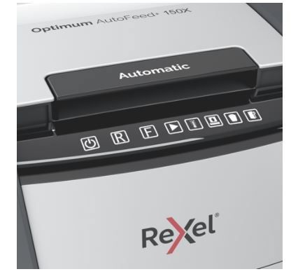 Rexel AutoFeed+ 150X automatic shredder  P-4  cuts confetti cut (4x28mm)  150 sheets  44 litre bin_4