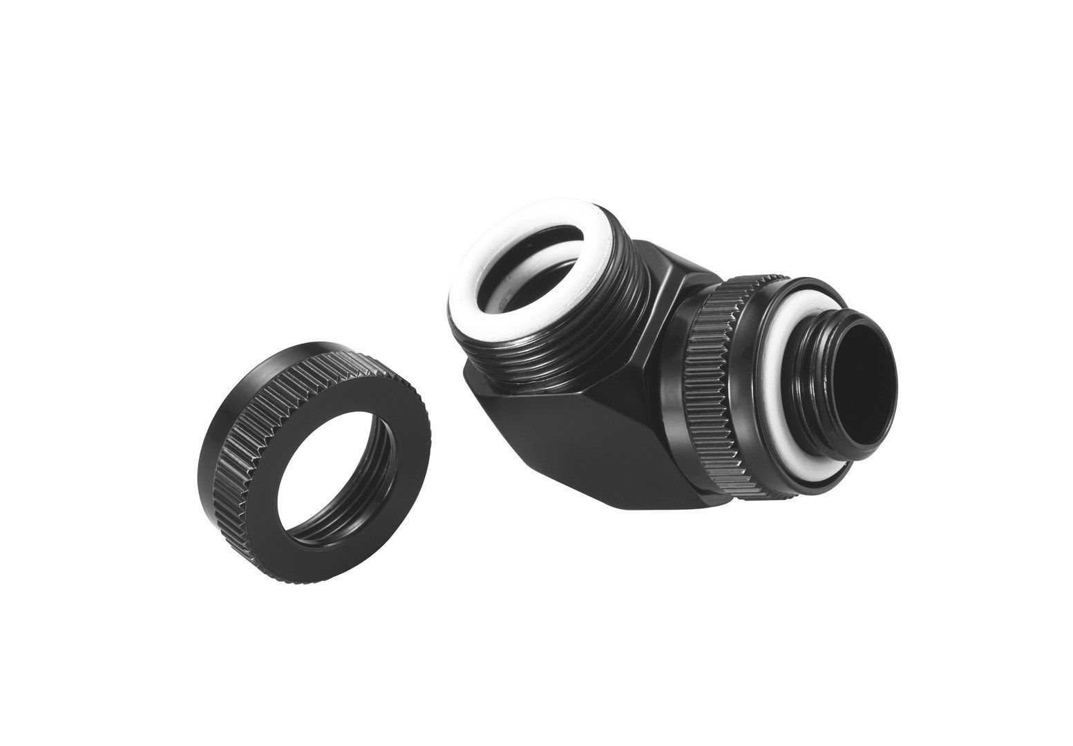 PHANTEKS Rotary Hard Tube Fitting 12mm 90 Degree G1/4 - black  rotatable_4