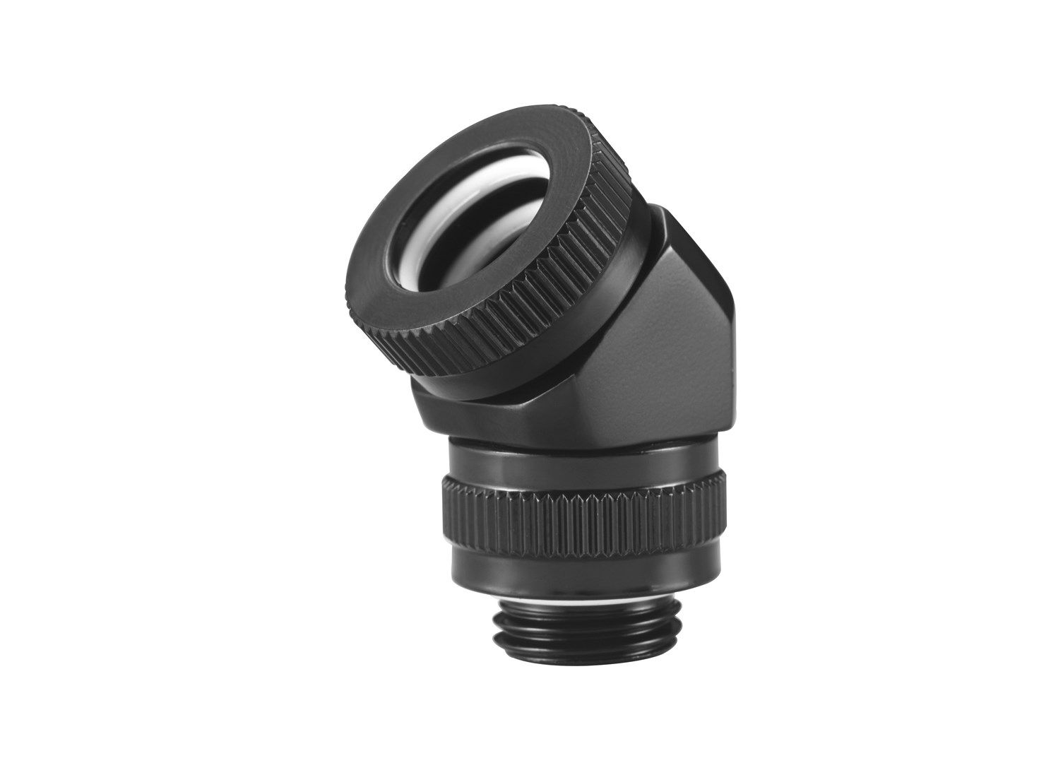 PHANTEKS Rotary Hard Tube Fitting 12mm 45 Degree G1/4 - black  rotatable_5