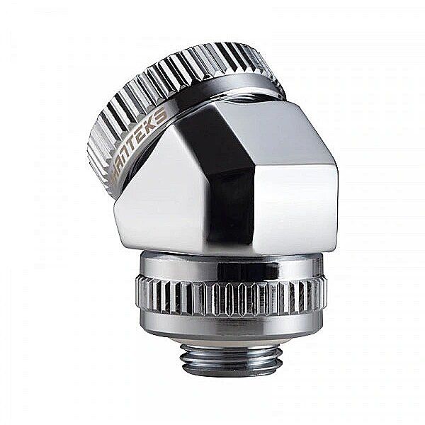 PHANTEKS Glacier Rotary Hard-Tube Fitting 16mm 45 Degree G1/4 - chrome  rotatable_2