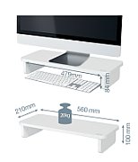 Leitz 64340001 monitor mount / stand 61 cm (24 ) White Desk_3