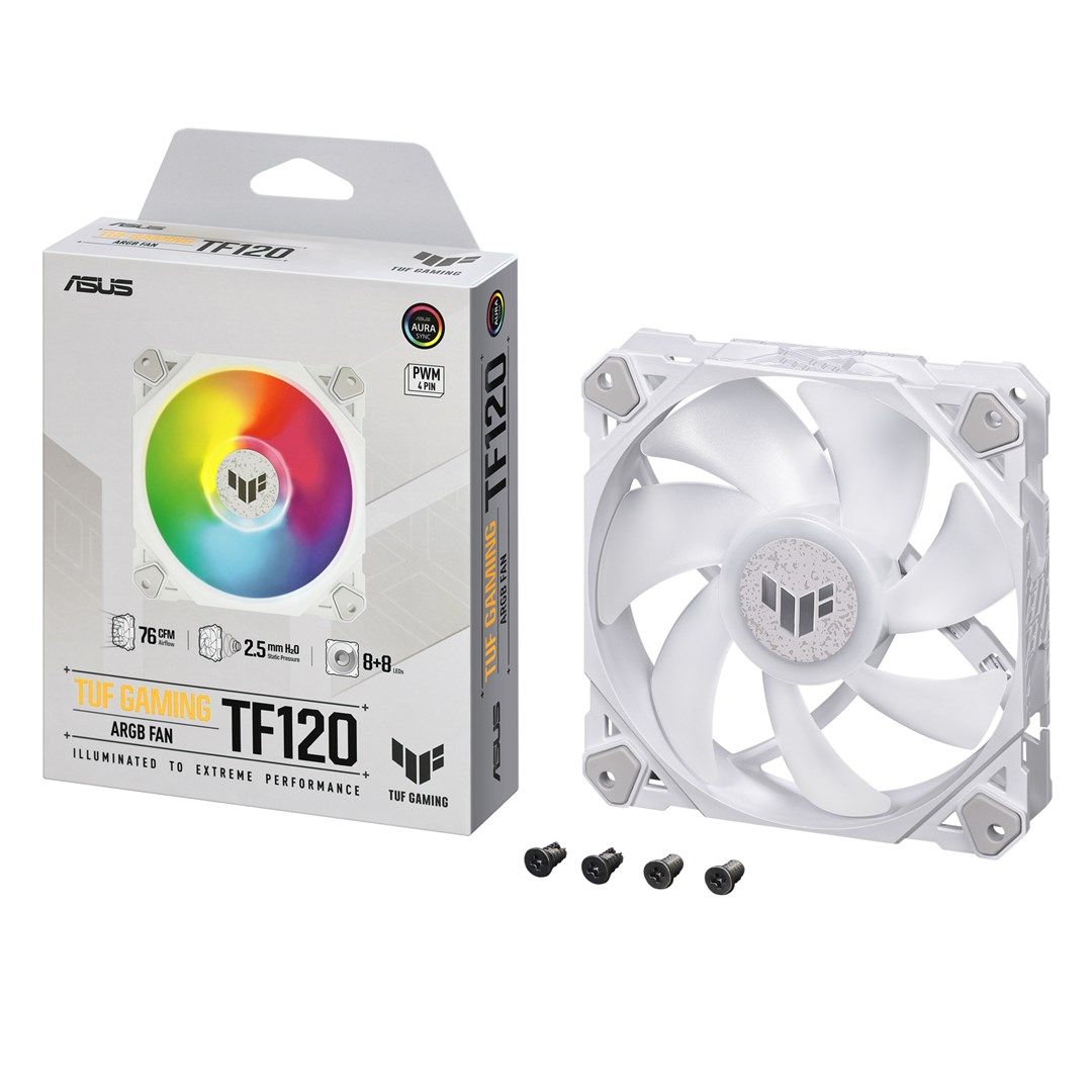 CASE FAN 120MM ARGB WHITE/TUF GAMING TF120 ARGB ASUS_7