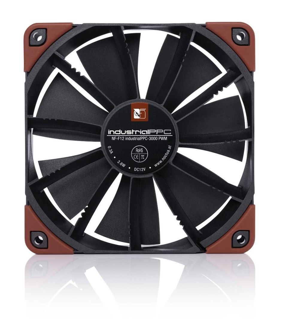 Noctua NF-F12 industrialPPC-3000 PWM Computer case Fan 12 cm Black  Brown_4