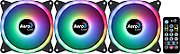 Aerocool DUO12PRO Kit 3xFan 12cm ARGB LED Dual Ring Antivibration 6 Pins Black_2