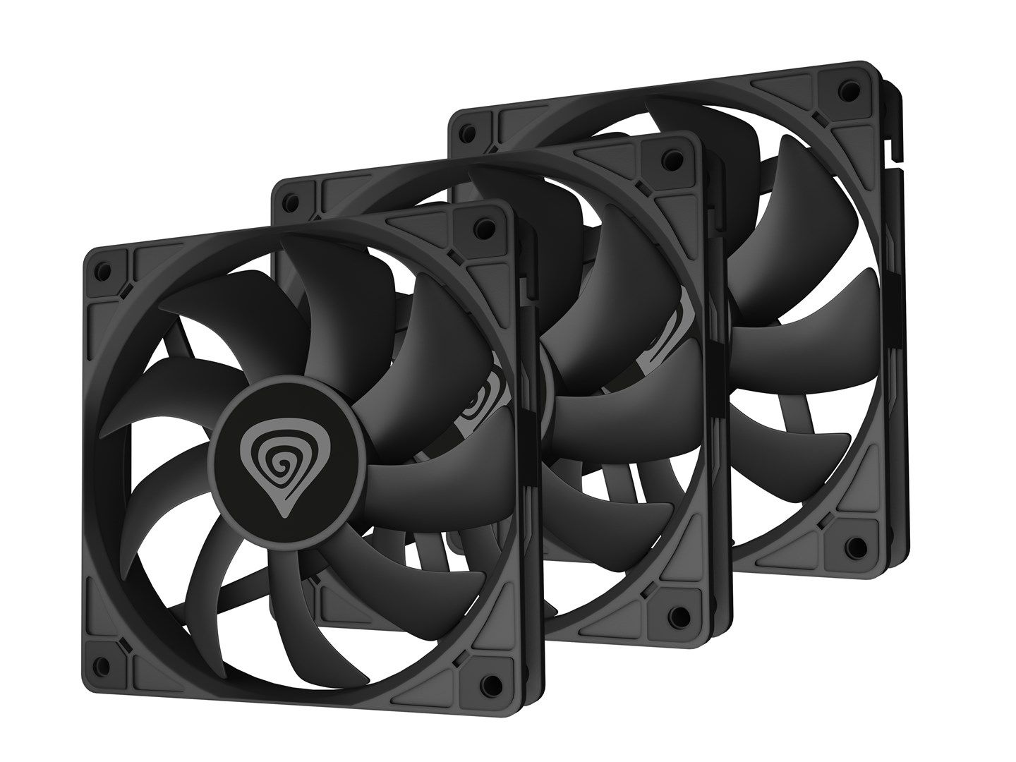 NATEC Oxal 120 Computer case Fan 12 cm Black 3 pc(s)_2