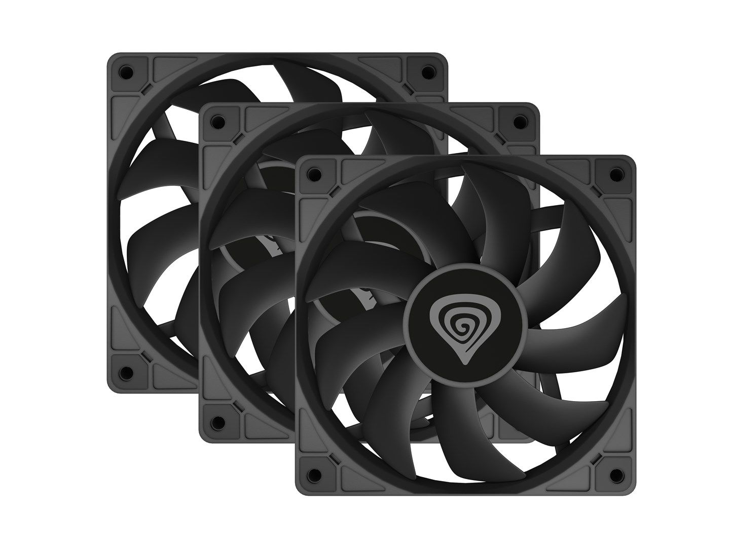 NATEC Oxal 120 Computer case Fan 12 cm Black 3 pc(s)_3