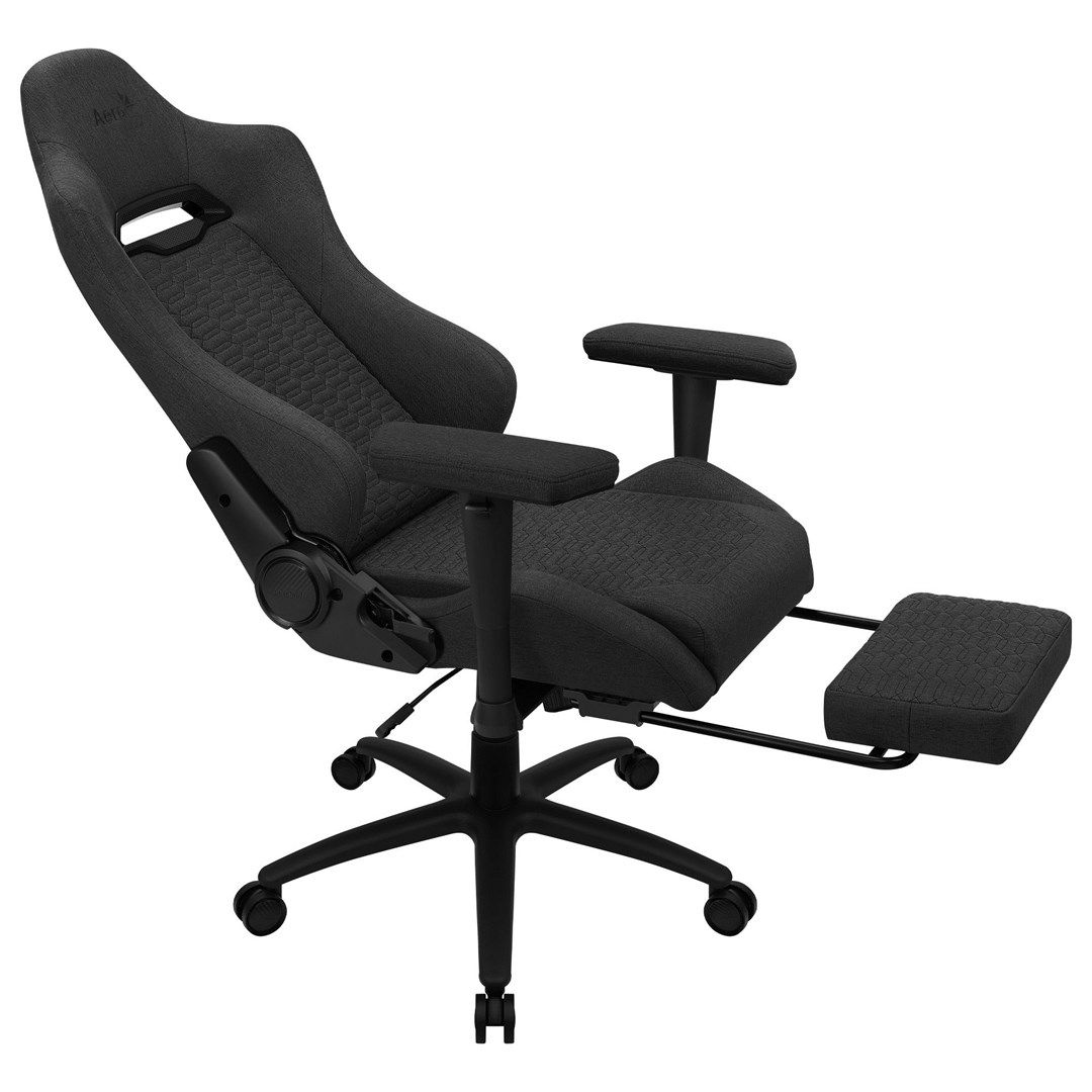 Aerocool ROYALASHBK Premium Ergonomic Gaming Chair Legrests Aeroweave Technology Black_3