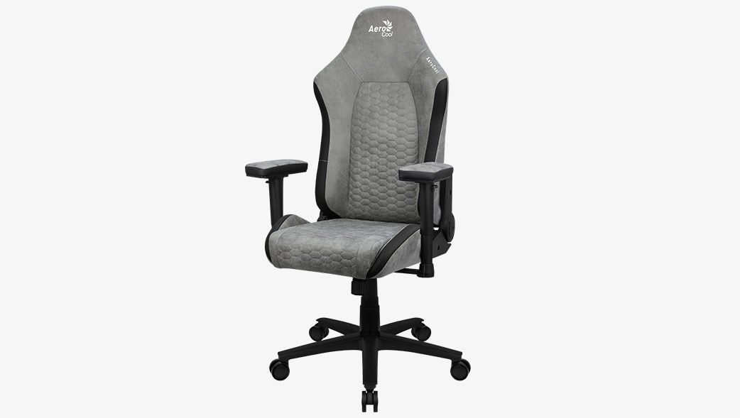 Aerocool Crown AeroSuede Universal gaming chair Padded seat Stone Grey_2