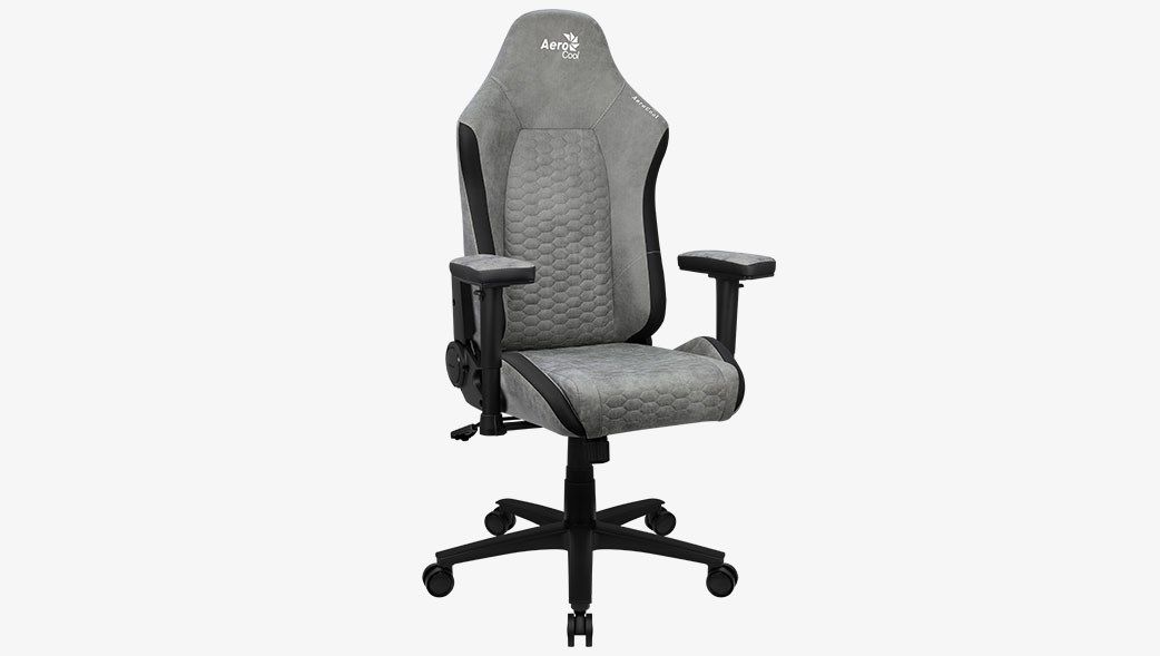 Aerocool Crown AeroSuede Universal gaming chair Padded seat Stone Grey_6