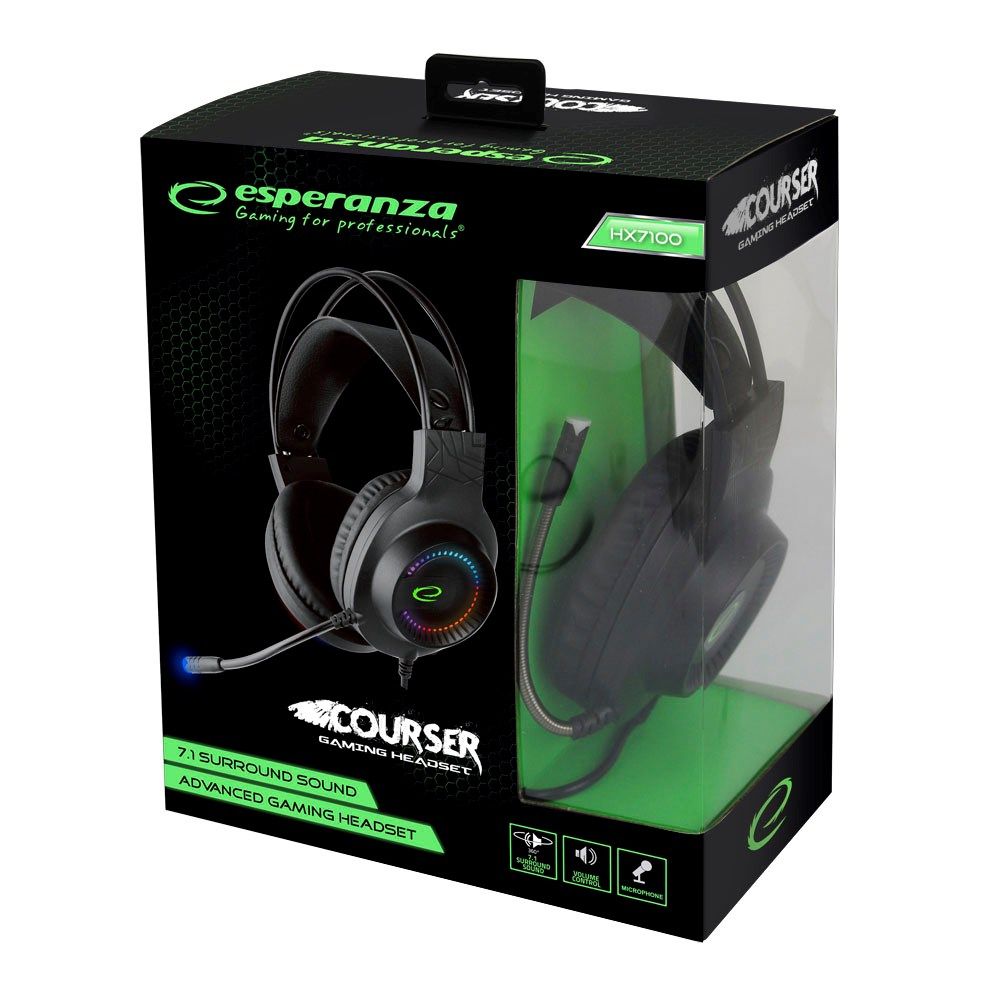 Esperanza EGH7100 Headphones with microphone Headband Black_6