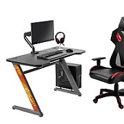 NanoRS RS120 Gaming Computer Desk  Modern Design  Light and Stable ( 50kg max load)  Black & Orange_5