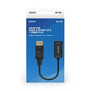 Adapter Savio DisplayPort (M) v1.2 - HDMI A (F) v1.4  4K  AK-62_3