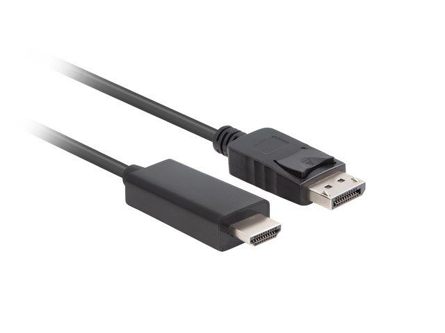 Lanberg CA-DPHD-11CC-0010-BK cable gender changer DisplayPort HDMI Black_2