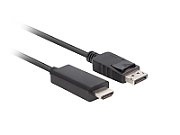 Lanberg CA-DPHD-11CC-0010-BK cable gender changer DisplayPort HDMI Black_2