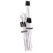 Corsair Premium Sleeved PCIe Dual Cable  Twin Pack (Gen 4) - White_1