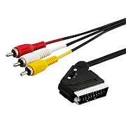 SAVIO Audio/video SCART – 3xRCA (CINCH) cable 2m CL-133 Black_1