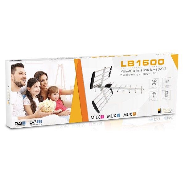 Libox Antena kierunkowa 16-el. pasywna DVB-T Z FILTREM LTE LB1600 television antenna Outdoor 18 dB_4