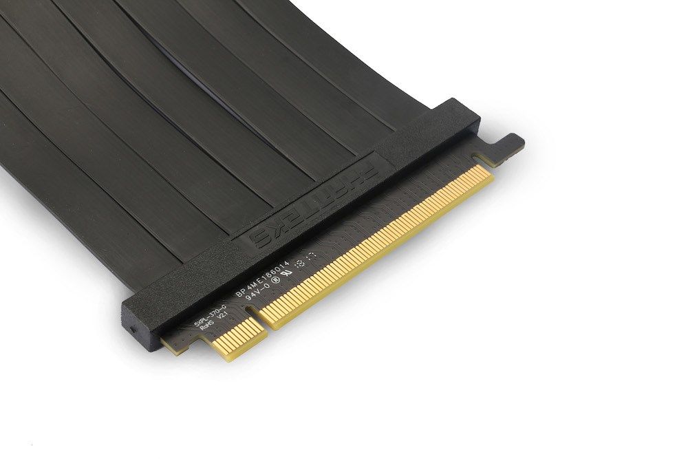 PHANTEKS PCIe x16 Riser Ribbon Cable  90 degrees  22cm - black_3