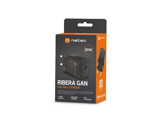 NATEC CHARGER RIBERA GAN 1X USB-A + 1X USB-C 30W_7